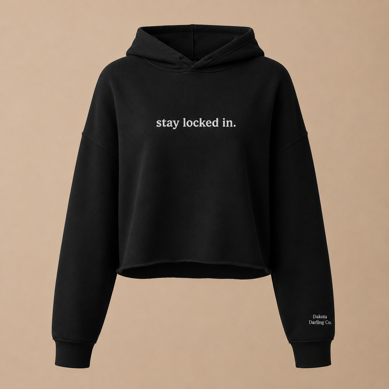 Stay Locked In | Cropped Hoodie