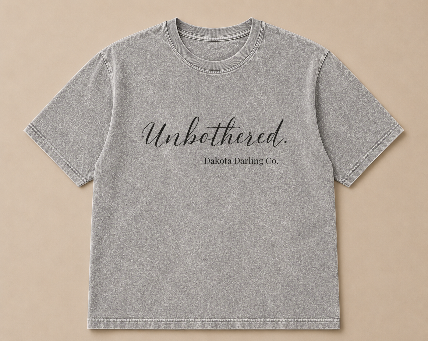 Unbothered. | Snow Washed Oversized Tee