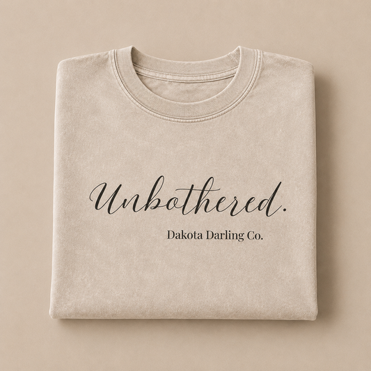 Unbothered. | Snow Washed Oversized Tee